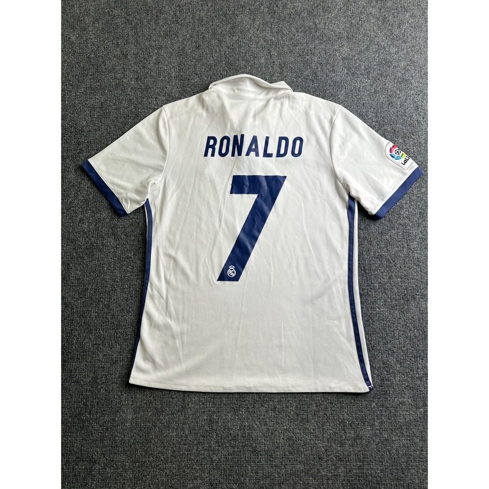 Men's Adidas Real Madrid 2016-17 Ronaldo #7 Home Soccer Jersey, Size S